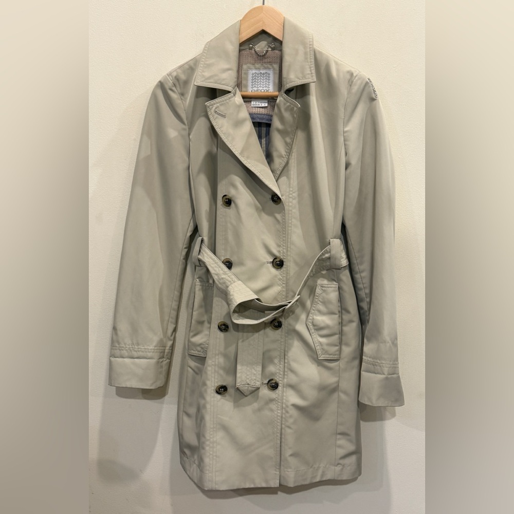 GEOX Respira Breathing System Khaki Trench Coat Rain